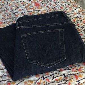 Dark blue designer jeans